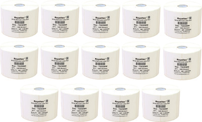 

Royaltec 75X50MM Barcode Labels Premium Quality Set of 14 Self-adhesive Paper Label(White)