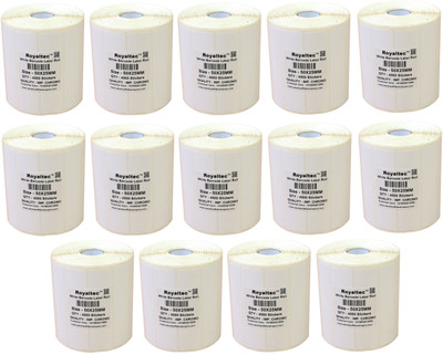 Royaltec 50X25MM Barcode Labels Premium Quality Set of 14 Self-adhesive Paper Label(White)
