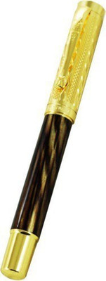 

SMKT Dikawen Fountain Pen 8026 Golden Clip Scale gold pieces pattern Medium nib, WOOD FINISH TAN with Ink Refill Converter , Luxury Design Pen Gift Set SMKT || Free With One Key Ring One Cleaning Cloth Fountain Pen(Pack of 3)