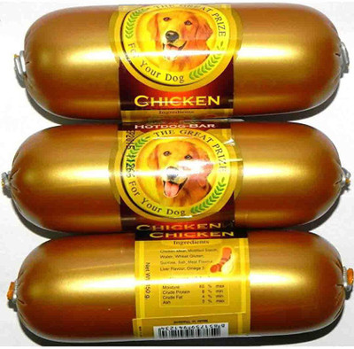 

Jerhigh Hot Dog Chicken Dog Food (Pack Of 3) Chicken 0.15 g Dry Dog Food