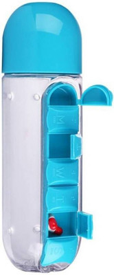 

Being Trendy 7 Days 7-days Pill & Vitamin Organizer Water Bottle Pill Box (Red, Black, Blue) Pill Box(Blue)