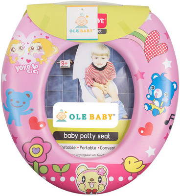

Ole Baby Cute, Colorfull, Padded, Soft, and Durable,Full Cushion Assorted Potty Trainer Seat Without Handle Pink Potty Seat(Pink)