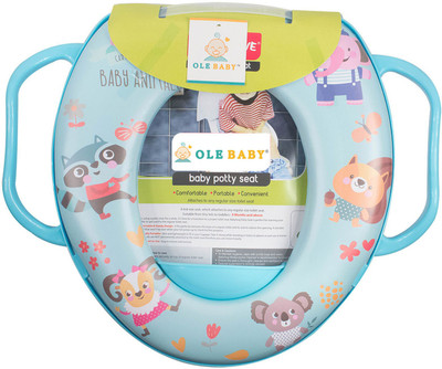 

Ole Baby Cute, Colorfull, Padded, Soft, and Durable,Full Cushion Assorted Potty Trainer Seat With Handle Blue Potty Seat(Blue)