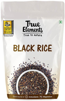 True Elements Black Rice 1000gm Black Forbidden Rice (Medium Grain)(1000)