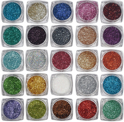

shree ram Professional Eye Care Thick Shimmer Glitter For Beauty Queen (Pack of 12)(Multicolor)