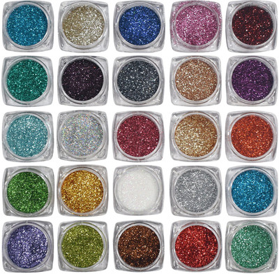 

tripti collections Tripti Eye Care Thick Shimmer Glitter for Beauty Queen (Set of 12 pcs)(Multi)