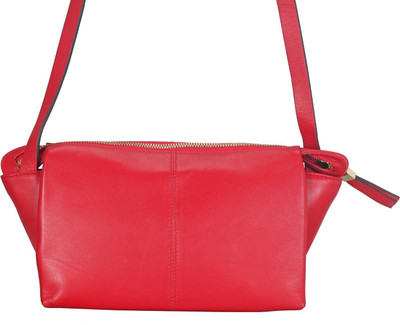 

ADAMIS Women Casual Red Genuine Leather Sling Bag