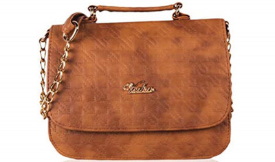 

VOAKA Women Evening/Party, Casual, Formal, Sports Tan PU Sling Bag