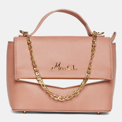 

Miss CL Women Casual Pink Leatherette Sling Bag
