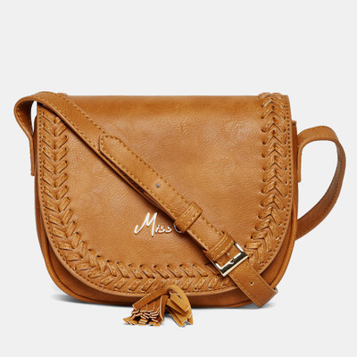 

Miss CL Women Casual Brown Leatherette Sling Bag