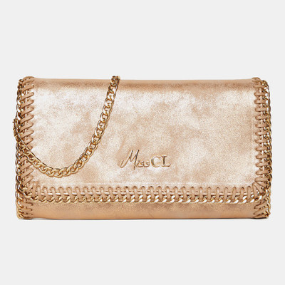 

Miss CL Women Casual Gold Leatherette Sling Bag