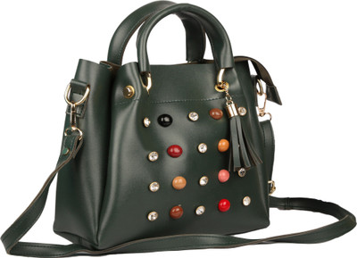 

Arfafashions Women Formal Green PU Sling Bag