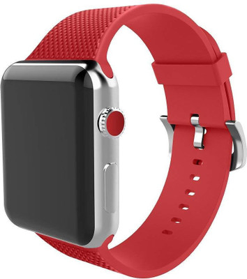 

CELLFATHER Soft Silicone Band Strap For 42mm iWatch Series 1 2 3 (Red) Smart Watch Strap(Red)