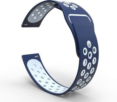 

CELLFATHER Silicone Edition Strap Band For Garmin Smart Watch Strap(Blue, White)
