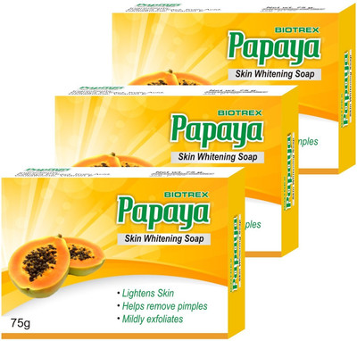 

Biotrex Papaya Skin Whitening Soap(225 g, Pack of 3)
