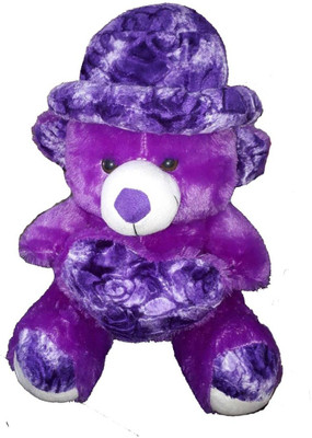 

ATTRACTIVE 3 Feet Sitting Cap & Heart Teddy Bear For Girls - 90 cm(Purple)