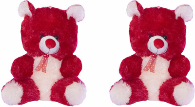 

HM Teddy Bear Red Soft Toys Combo Pack Of 2 - 15 cm(Red)