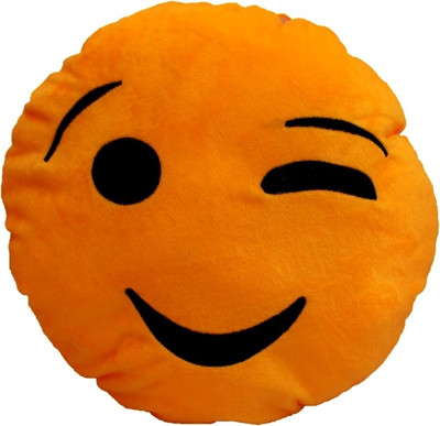 

Bells N Blooms Smiley Pillow - 30 cm(Yellow)
