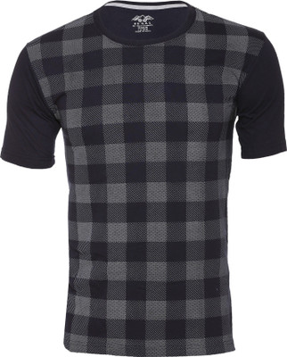 SHAUN Solid Men Round Neck Dark Blue T-Shirt