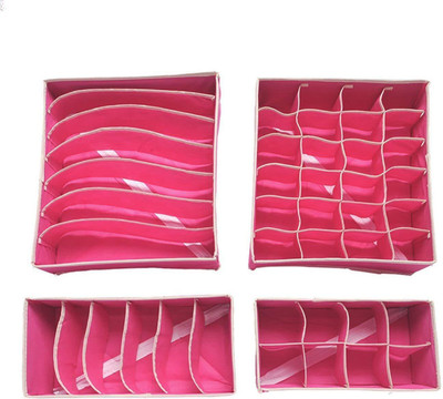 

Gadget Bucket Set of 4 Foldable Drawer Dividers, Storage Boxes Closet Organizers Random Color(Multicolor)