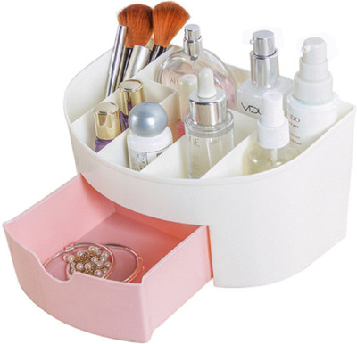 

Gadget Bucket Cosmetic Storage Box With Small Drawer Multi-functional Jewelry Box Desk Sundries Makeup Organizer Casket (Multi Color) Multi Purpose Vanity Box(Multicolor)