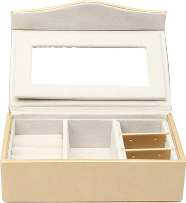 

FABBiTY Jewelry Box Jewelry Box, Earrings organizer, Rings Organizer Vanity Box(Golden)