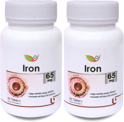 

Biotrex Nutraceuticals Iron Ferrous fumarate 65mg Pack of 2(60 No)