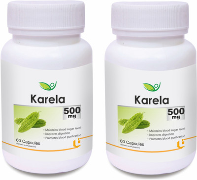 

Biotrex Nutraceuticals Karela 500mg (60 Capsules) - Pack of 2(60)