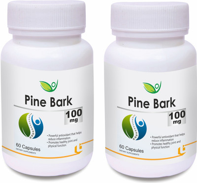 

Biotrex Nutraceuticals Pine Bark 100mg (60 Capsules) - Pack of 2(100 mg)