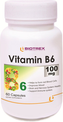 

Biotrex Nutraceuticals Vitamin B6 - 100mg (60 Capsules)(100 mg)
