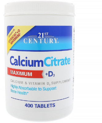 

21st Century 21st Century, Calcium Citrate Maximum + D3,(400 No)