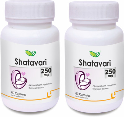 

Biotrex Nutraceuticals Shatavari 250mg (60 Capsules) - Pack of 2(250 mg)