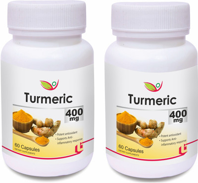 Biotrex Nutraceuticals Turmeric 400mg (60 Capsules) - Pack of 2(400 mg)