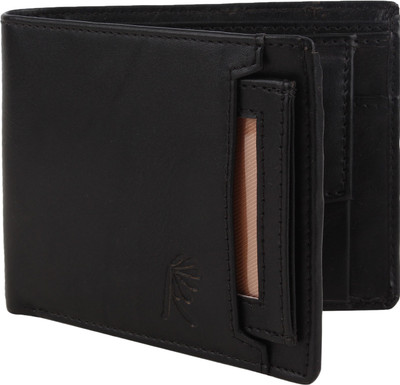 

Wooden Men Casual Black Artificial Leather Wallet(5 Card Slots)
