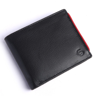 

GETOREE Men Casual Black Genuine Leather Wallet(6 Card Slots)