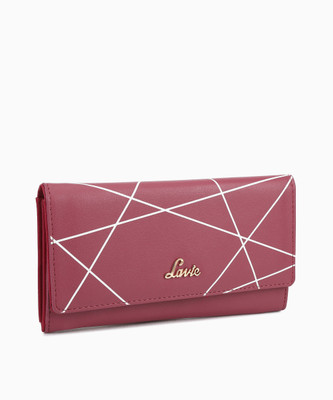 Lavie Women Casual Pink Artificial Leather Wallet(6 Card Slots), Plum