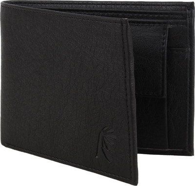 

Wooden Men Casual Black Artificial Leather Wallet(3 Card Slots)