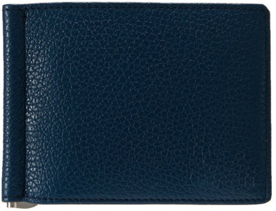 

LeapEngland Men Casual Blue Genuine Leather Money Clip(6 Card Slots)