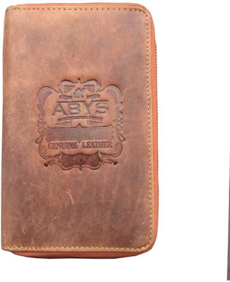 

ABYS Men Tan Genuine Leather Document Holder(7 Card Slots)