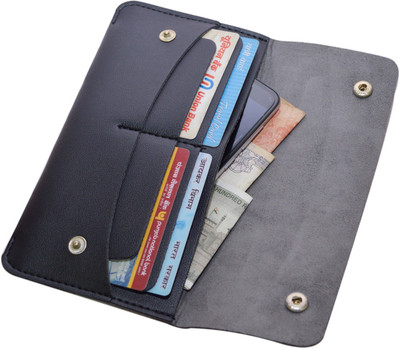 

Knott Women Black Artificial Leather Wallet(6 Card Slots)