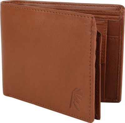 

Wooden Men Formal Tan Genuine Leather Wallet(7 Card Slots)