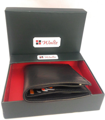 

WALTZ Boys Black Genuine Leather Wallet(10 Card Slots), Wa-0318-18