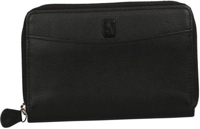 

ADAMIS Women Formal Black Genuine Leather Wallet(11 Card Slots)