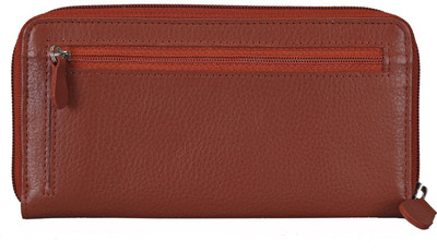 

ADAMIS Women Tan Genuine Leather Wallet(11 Card Slots)