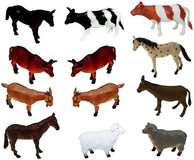 

See Inside Farm Animals Plastic Toys For Kids 12 Pcs. Pack (Multicolor)(Multicolor)