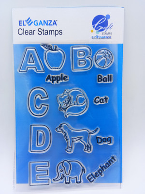 

ELEGANZA Clear A-Z Alphabets Rubber stamp craft Size 104 mm x 150 mm