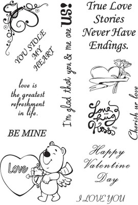 

ELEGANZA Clear Love Rubber stamp craft Size 104 mm x 150 mm