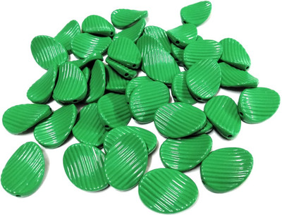 

Medonna shoppe Leaf shaped Acrylic beads for creative jewellery making, kids craft works, pack of 100 nos
