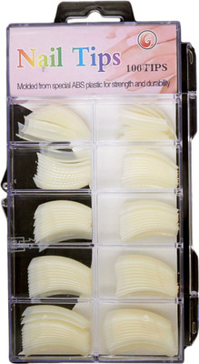 

One Personal Care Pack of 100 Squared Oval, Ballerina Artificial Tip Enhancements | Re-size-able | #DIY Cream Beige(Pack of 100)