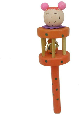 

FK RETAIL Baby Wooden Rattle with Bells Musical Instrument- Handheld (Multicolor) Pack of 2 Rattle(Multicolor)